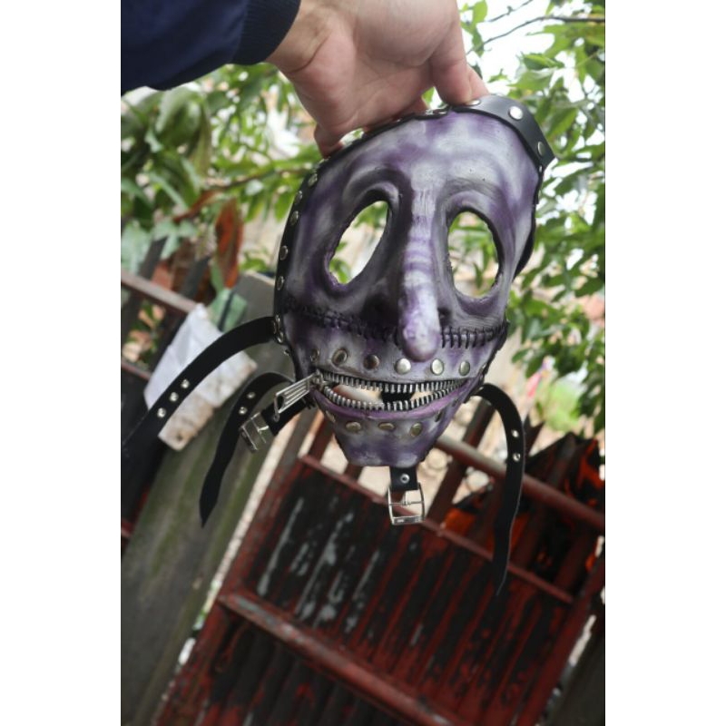 Topeng Slipknot Mask Chris Fehn Ungu vol.5 tgc Topeng Latex ada Corey Taylor