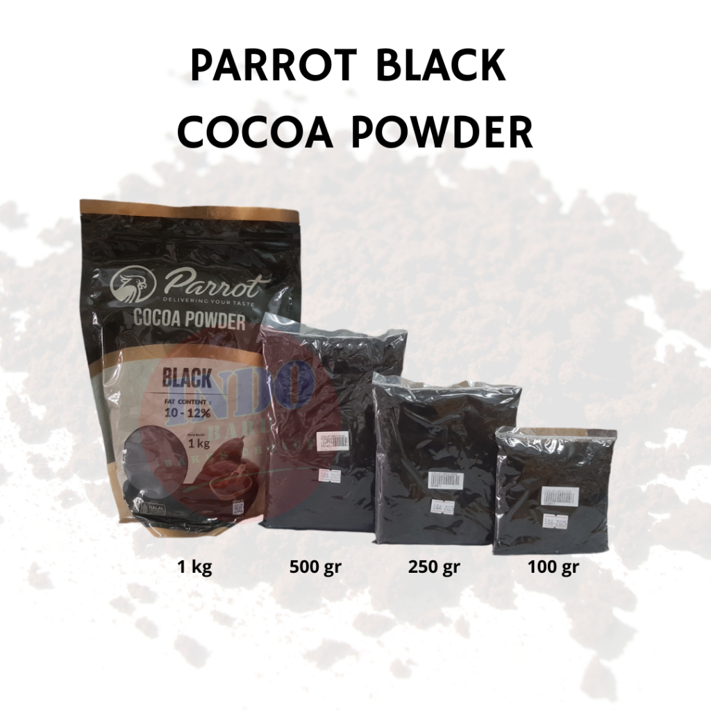 

COKLAT BUBUK - COCOA POWDER PARROT BLACK REPACK 100gr