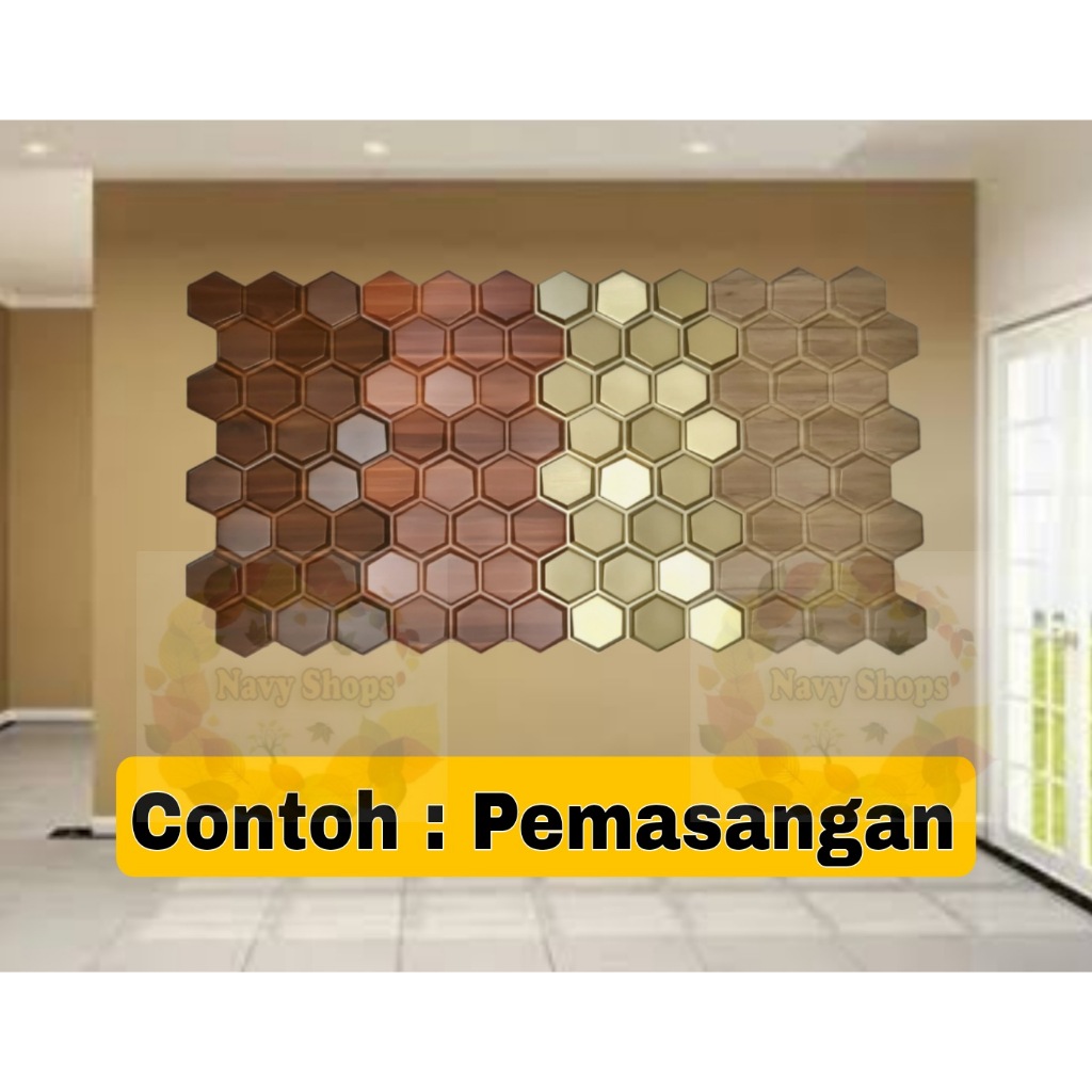 Wallpanel 3D PVC Premium Dekorasi Dinding Ruangan Wall Panel Tempel