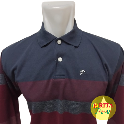 MODASPORT KAOS KERAH PRIA LENGAN PANJANG MOTIF TERBARU MURAH