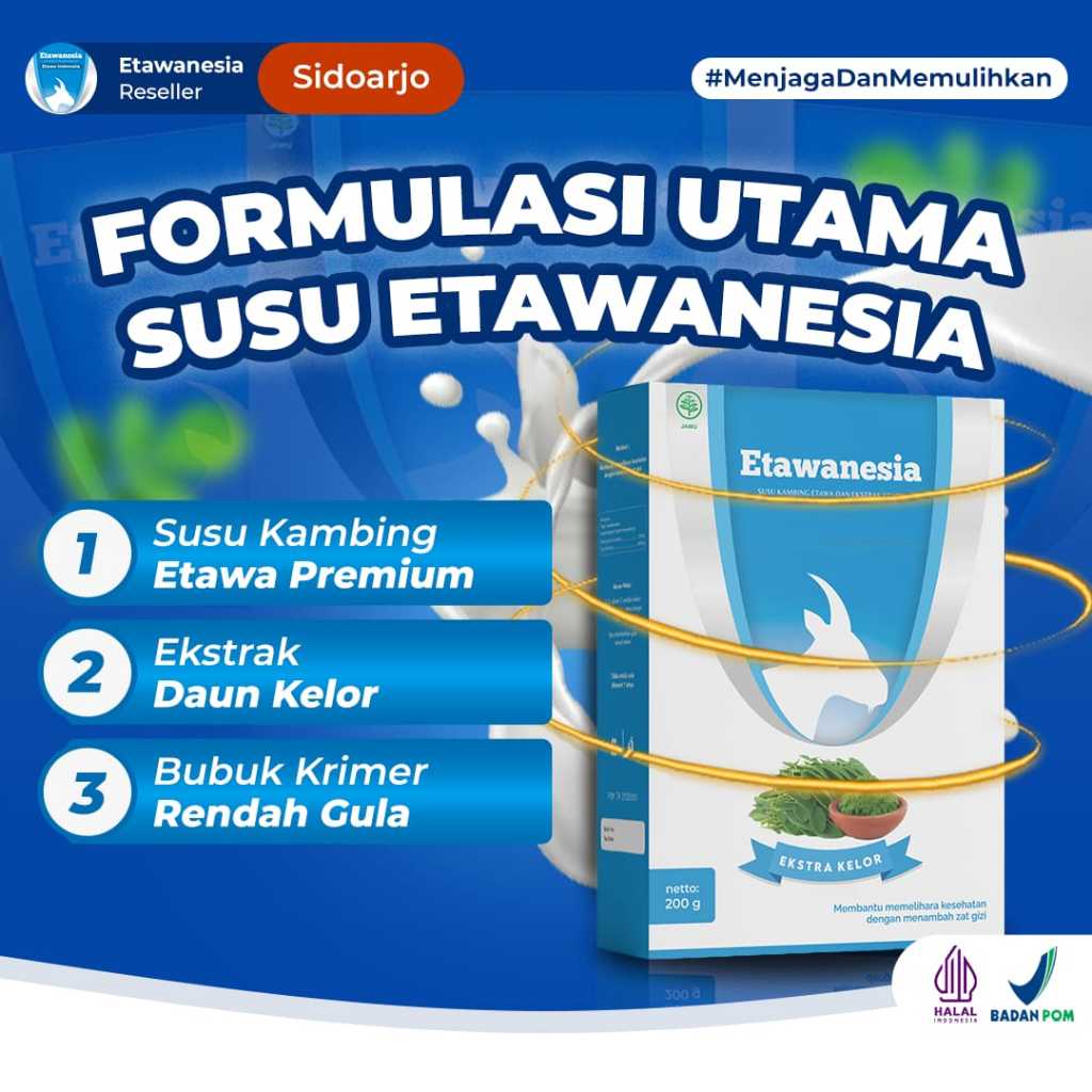 

Susu Etawanesia Susu Kambing Menurunkan Kolestrol 200g