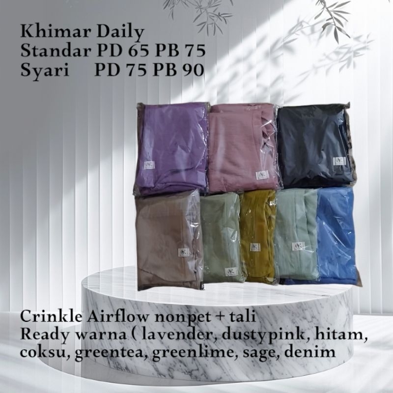 Jilbab bergo daily crinkle size syari ARbyumma