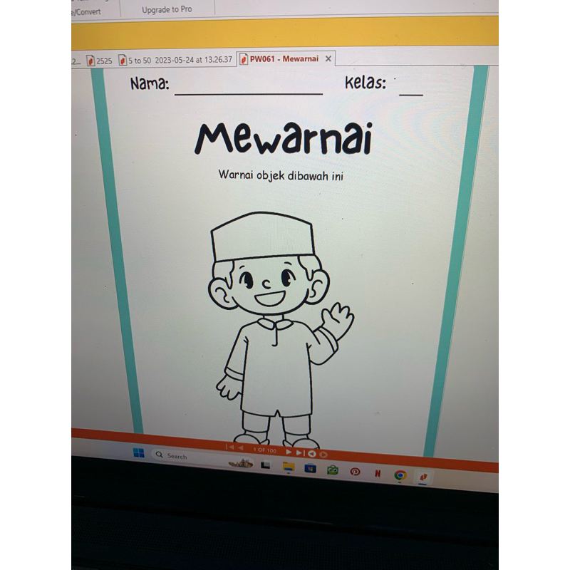 

LATIHAN MEWARNAI TK / PAUD / SD 100 LEMBAR
