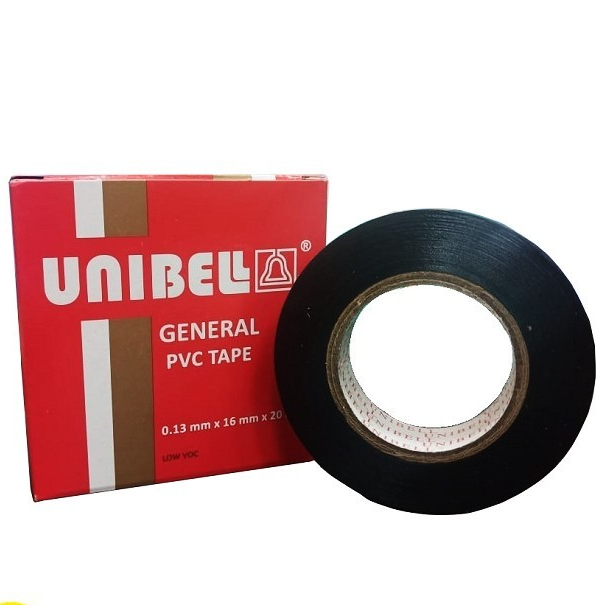 

Unibell unibel Isolasi Hitam / Solatip Solasi Kabel / Isolasi Kabel PVC Tape