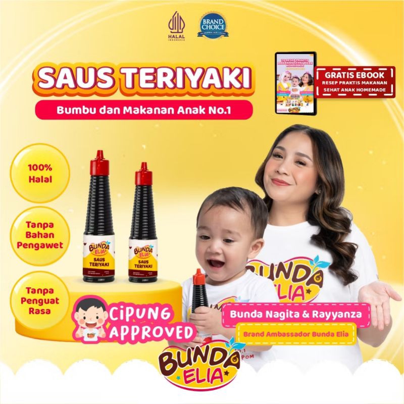 

Bumbu Bunda Elia Saus Teriyaki Non MSG Non Pengawet / Bumbu MPASI / Bumbu Anak Non MSG