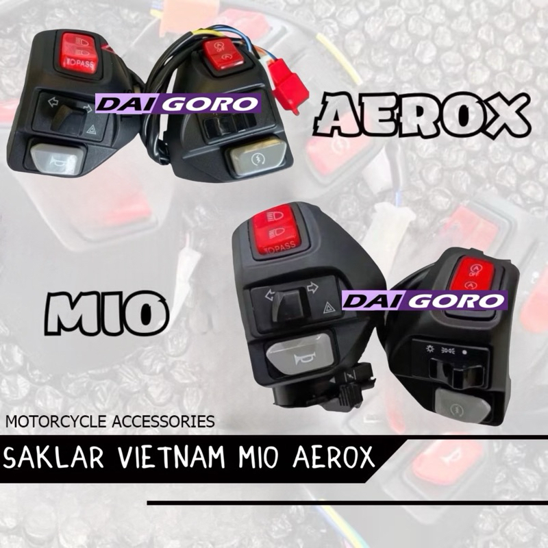 ID SAKLAR SET MIO AEROX KIRI KANAN VIETNAM KOMPLIT ENGINE PLUS HAZARD SAKLAR AEROX NEW AEROX OLD ALL