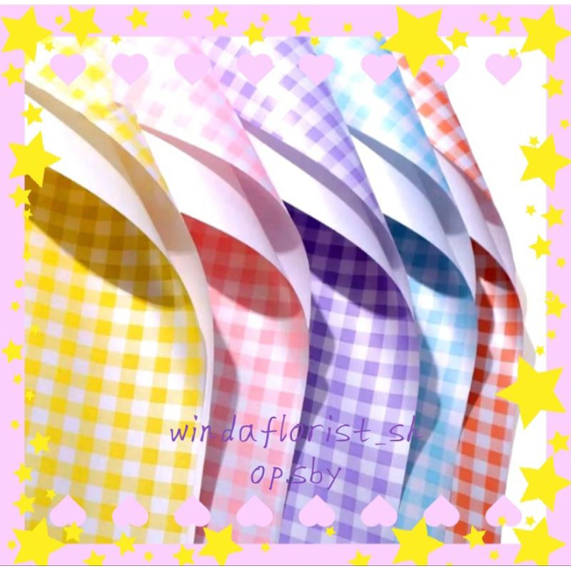 

Kertas Buket (ECER) Cellophane Flower Wrapping Motif Kotak Anyaman