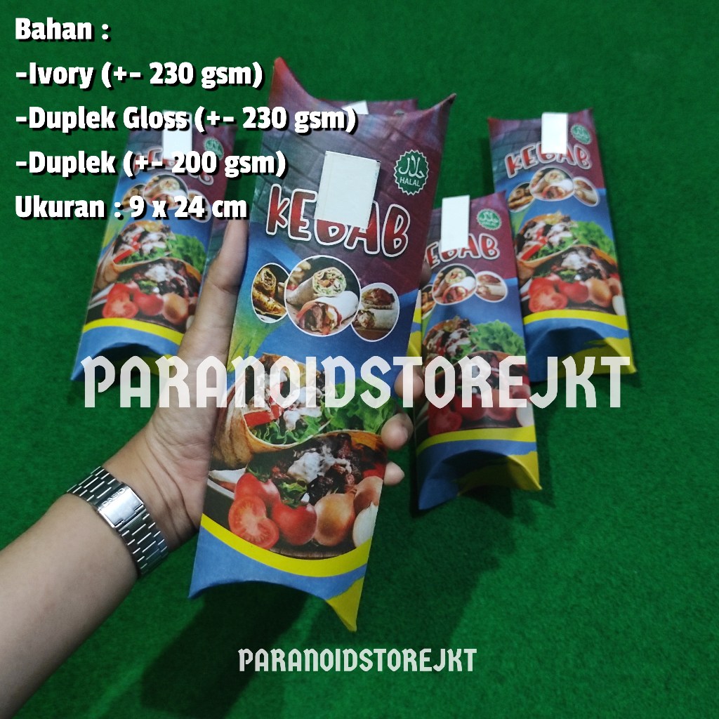 

[BEST SELLER] BUNGKUS KEBAB MURAH PROMO PREMIUM BAHAN IVORY DUPLEK BIRU MERAH DUS KARDUS KEBAB