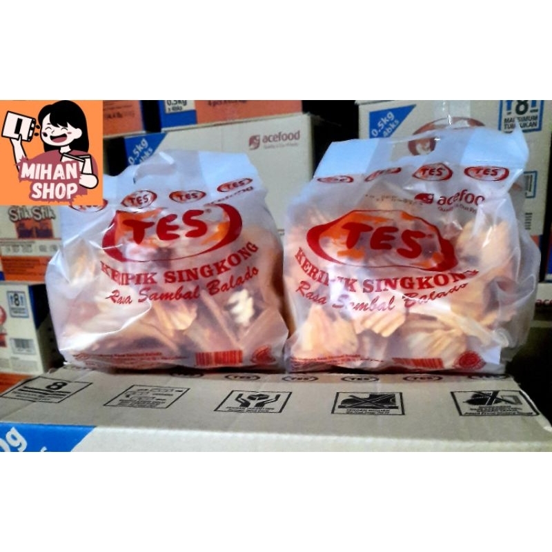 

TES KERIPIK SINGKONG ECERAN 250 GRAM PER-PACK SAMBAL BALADO