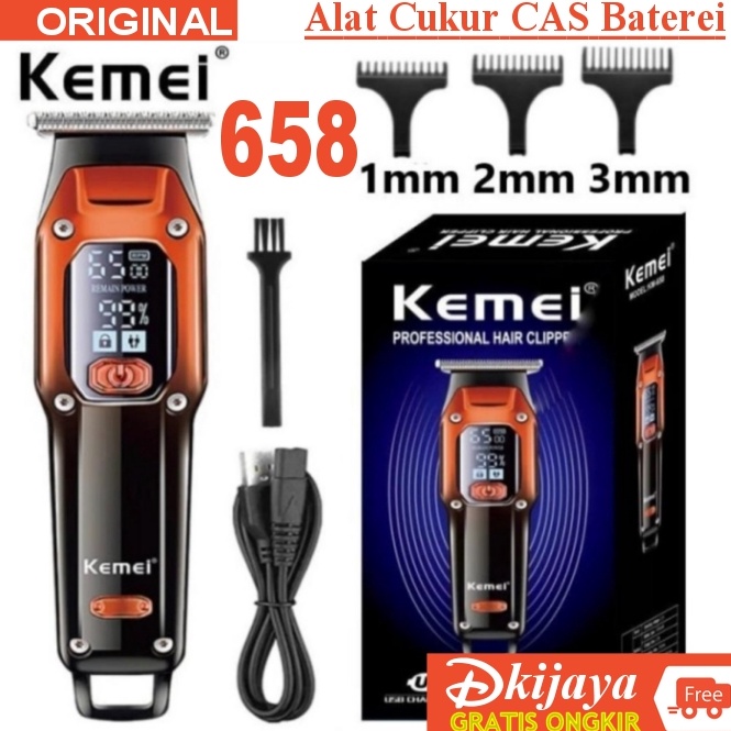 Tren Kekinian Alat Cukur Rambut KM 658 Kemei hair trimmer Cukur kumis jenggot KM658 KEMEI 658