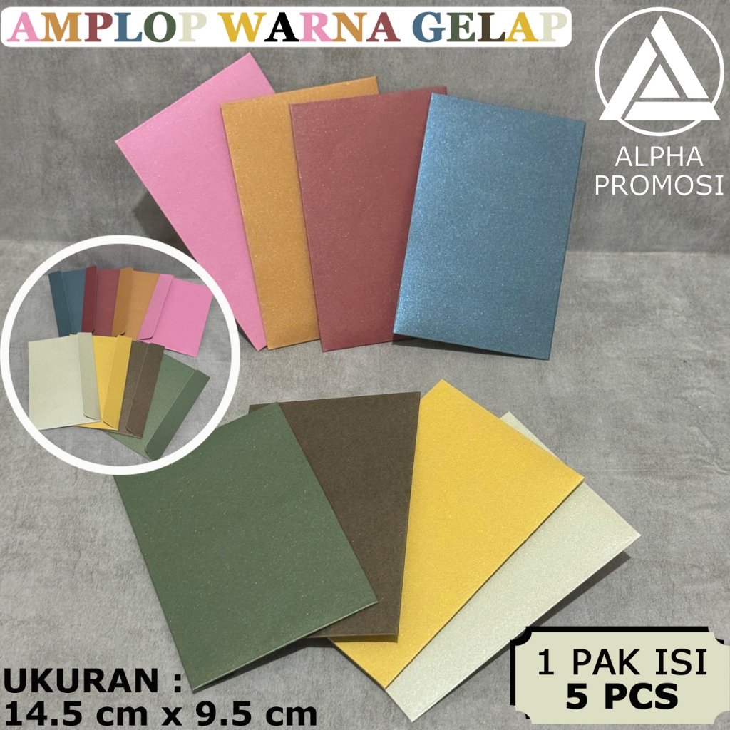 

[ ISI 5 Pcs] Amplop Vintage | Berwarna | JASMINE | FANCY | WARNA GELAP | Mini | Color Envelope | 14 cm x 9.5 cm | Bahan Kertas Tebal / Olshop | Nota | Amplop A6 | ABU-ABU SILVER | MERAH MAARON | GOLD | BIRU NAVY | COKELAT | PINK MAGENTA | HIJAU EMERALD