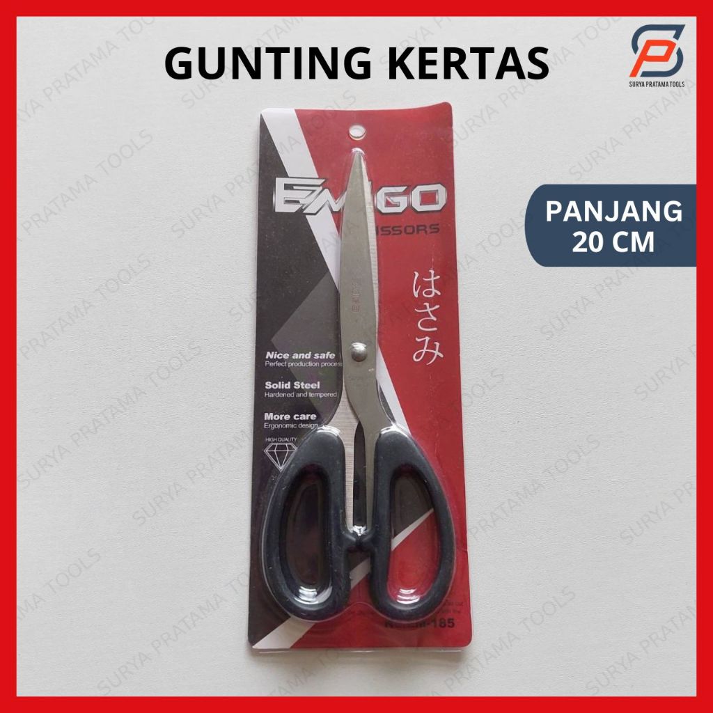

Gunting Stainless Kertas 20 cm Ukuran Besar 8" Inch Inci