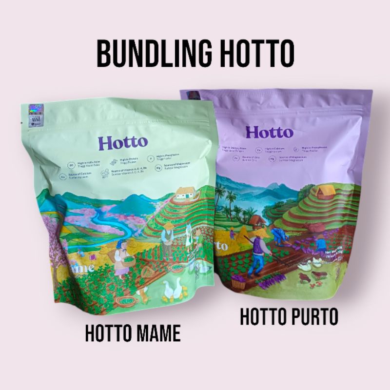 

2 POUCH MIX hotto purto & hotto mame | tinggi protein - baik untuk asam lambung - Hotto balikpapan