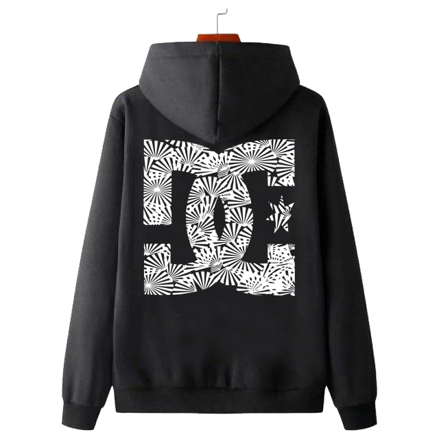 Zipper Hoodie DC Shoes USA Hoodie Ritsleting Bahan Cotton Fleece