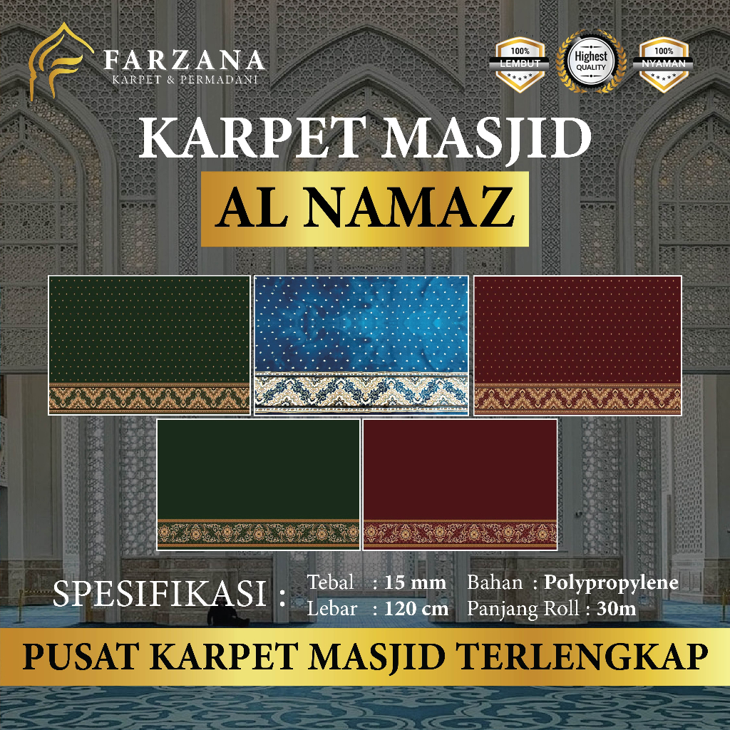 Karpet Masjid Sajadah AL NAMAZ Meteran