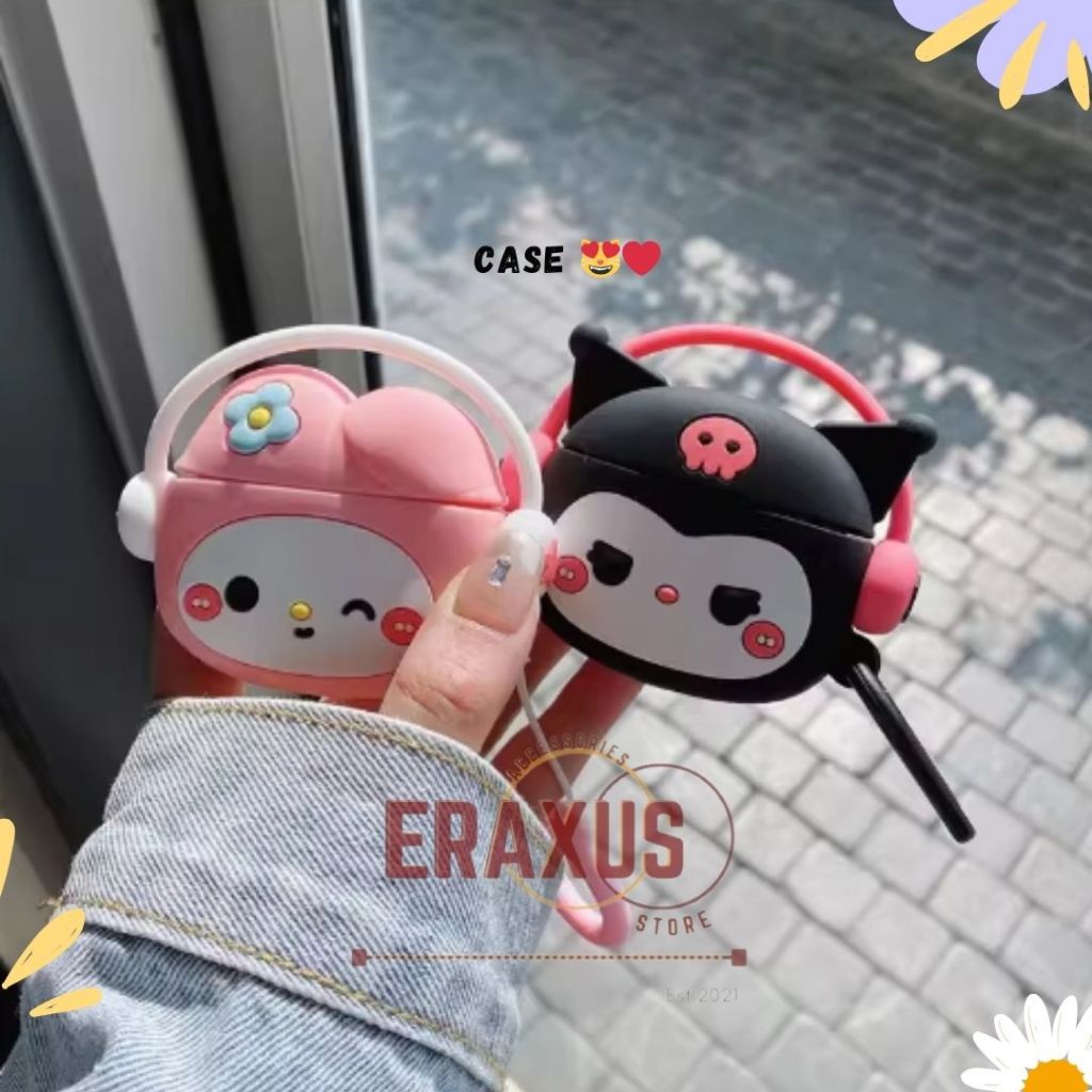 Eraxus Case Airpods Pro 3 gen 2 1 / Pro2 / Pro / airpods 4 gen 3 / TWS i12 i13 pro Casing Lucu Silik