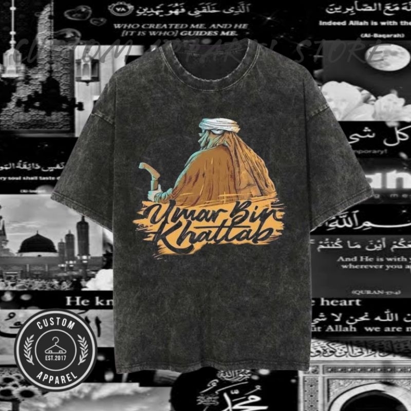 Kaos Washed Oversize 24s Islami Umar Bin Khattab