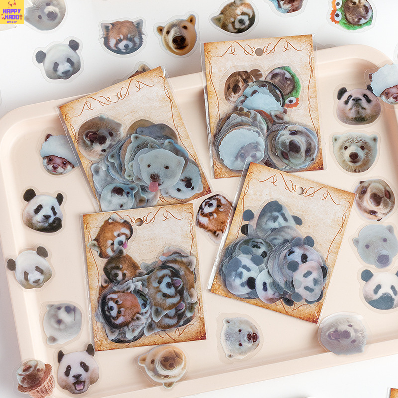 

Lovely Little Animal Expressions Sticker Pack isi 40 pcs stiker binatang imut panda otter polar bear