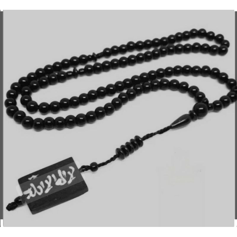 Tasbih 99 Butir Batu Giok Hitam