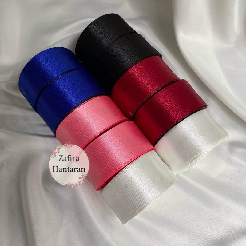 

(1 Roll) 3,7 CM Pita satin/Pita Mawar satin/Pita Satin Buket/Mawar glitter