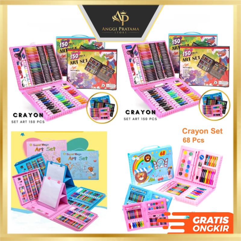 

Set Alat Gambar Anak Crayon Gambar Pensil Warna 208set 150set 86set & 68set Art Set - 208PCS SET