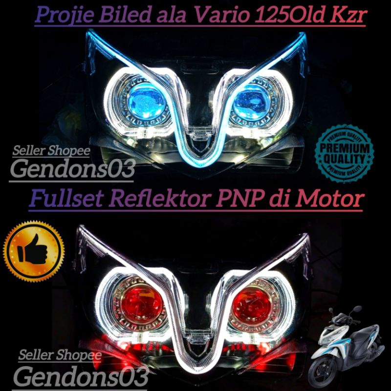 Fullset Reflektor Lampu Proji BILED PNP Vario 125 Old KZR