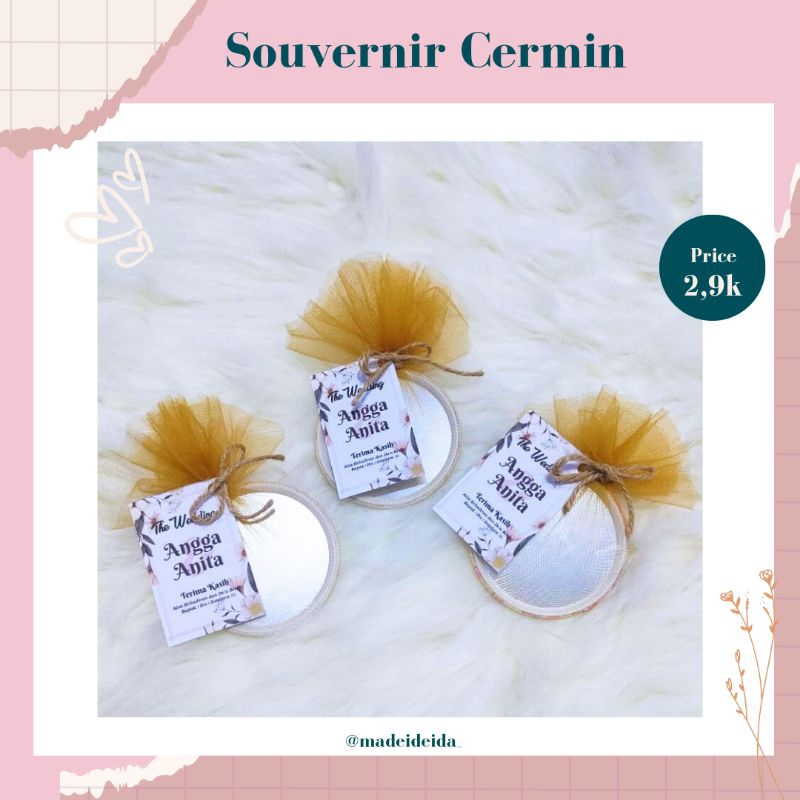 Souvenir Cermin Bulat Mini / Souvenir Murah /Souvernir Wedding / Souvernir Lucu
