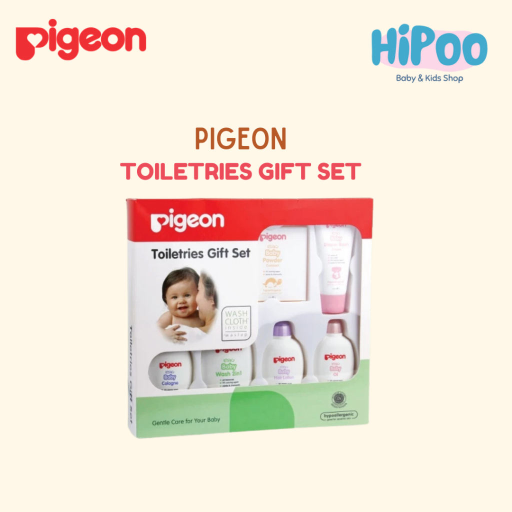 PIGEON Toiletries Gift Set | Paket Perlengkapan Mandi Bayi | Kado Bayi Newborn