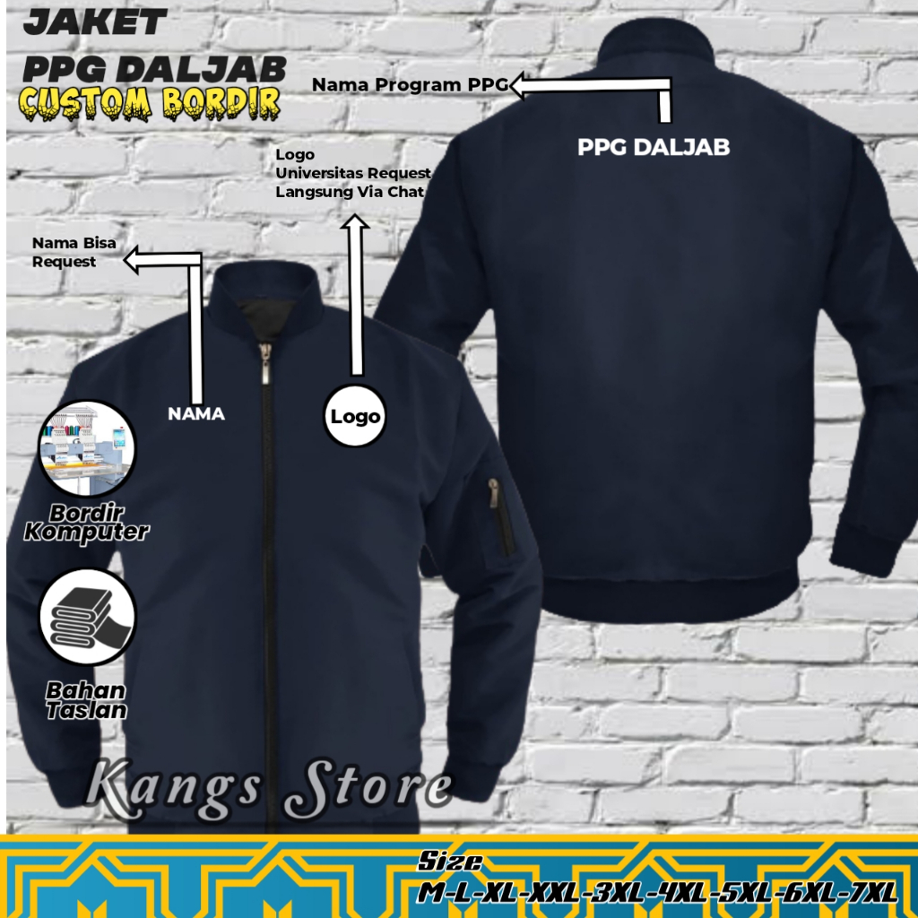 Jaket Ppg Daljab Bordir Jaket PPG Universitas Custom Bordir