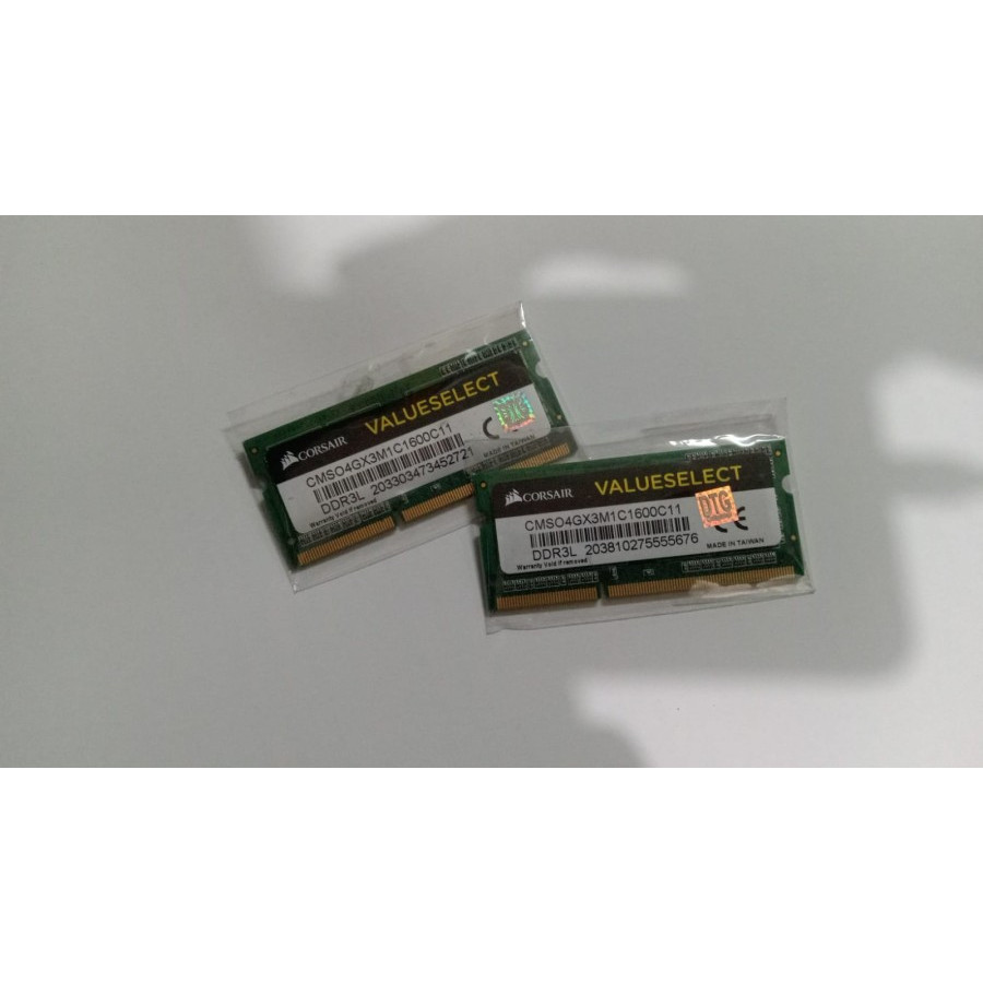 ram sodim DDR3 4gb 1600 corsair