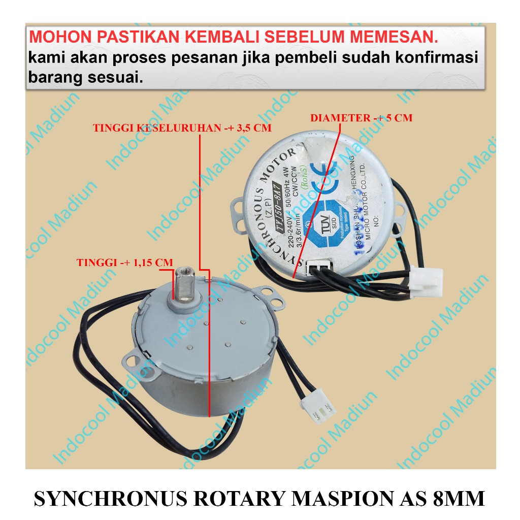 MSMJ DINAMO ROTARY KIPAS ANGIN MASPION/ROTARI KIPAS/SYNCHRONUS ROTARY MASPION AS 8MM
