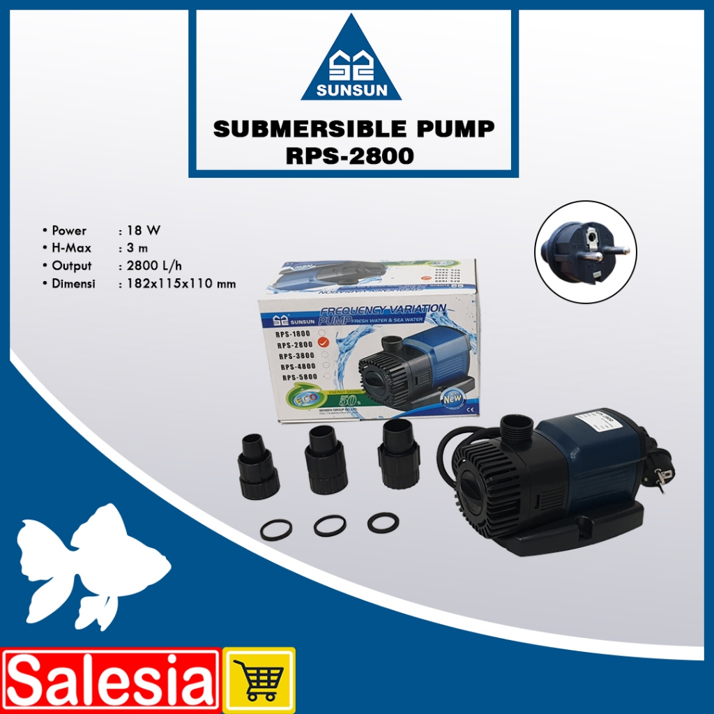 POMPA AIR SUNSUN RPS 2800 SUBMERSIBLE WATER PUMP KOLAM AQUARIUM