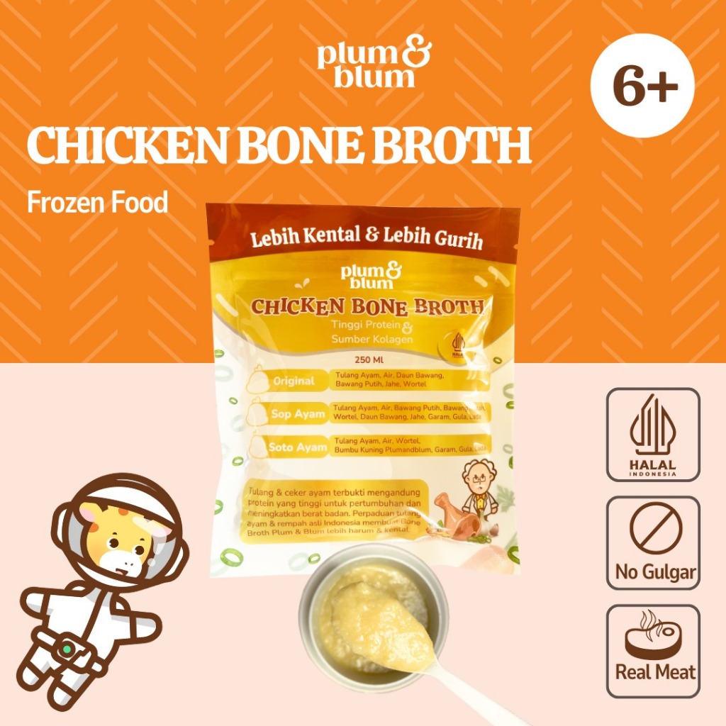 

Plum & Blum Kaldu Mpasi Chicken Bone Broth - 1 Pouch