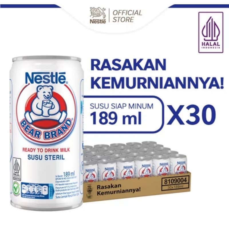 

Susu Steril Bear Brand 30 x 189 ML