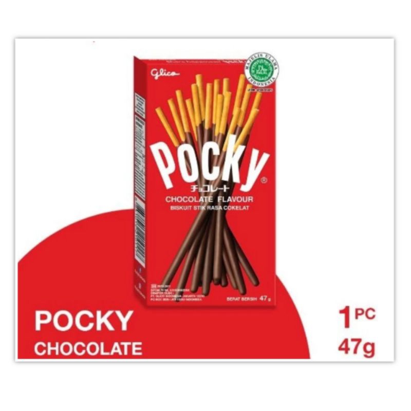 

Pocky Chocolate Original 47 gr Biskuit Cemilan