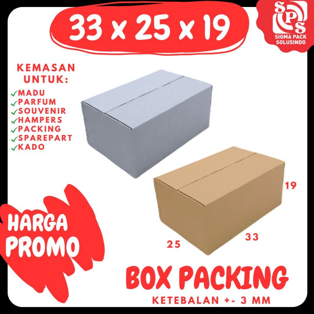 

Kardus A1 33x25x19 Packing Karton Kotak Kemasan Olshop Sparepart Dus Souvenir Botol Kosmetik Jamu Madu