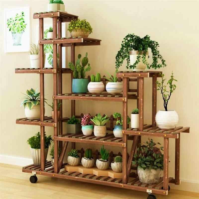 Rak pot kayu besar