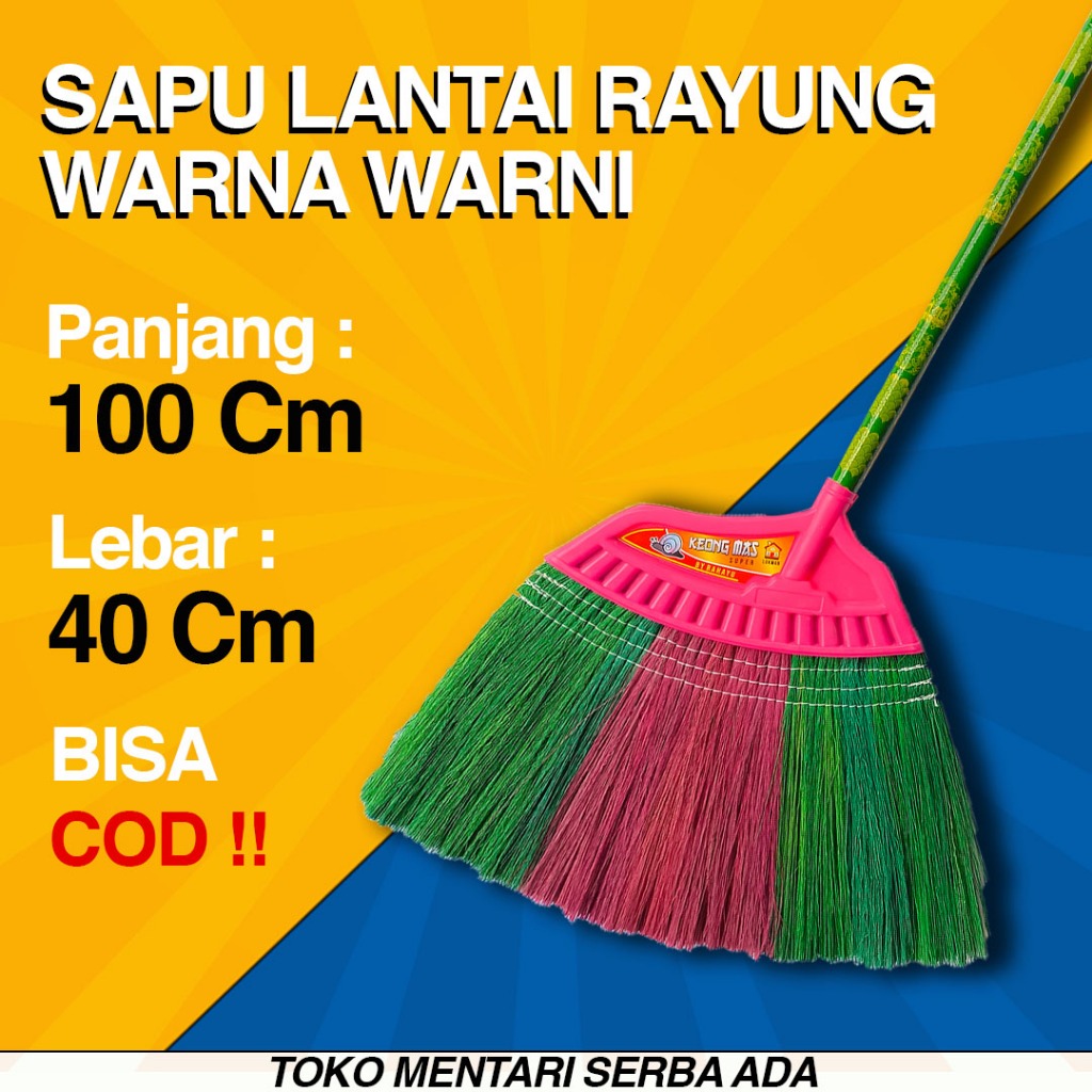 SAPU LANTAI RAYUNG WARNA WARNI SAPU LANTAI RAYUNG NATURAL BERJAHIT