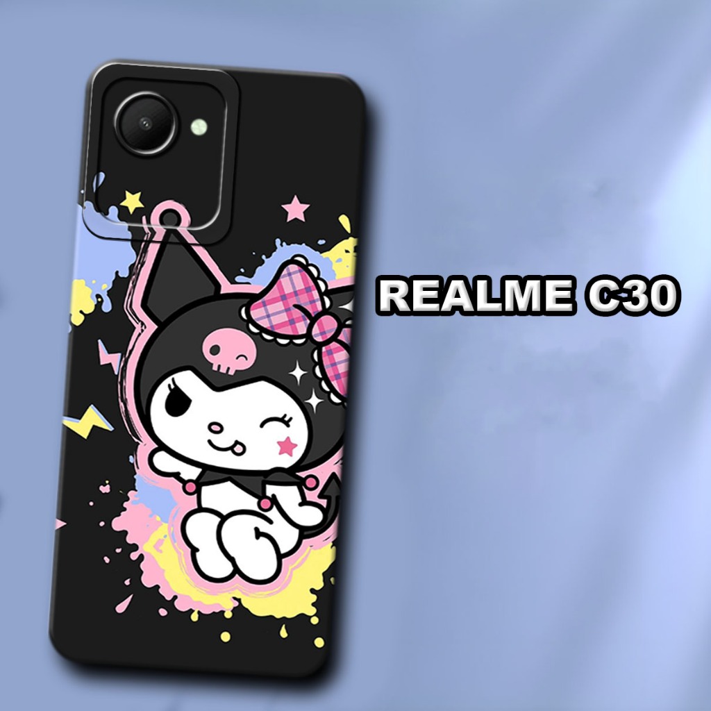 S31-Softcase procamera untuk REALME C30-bahan karet lentur-motif cewek -all type HP-case realme c30