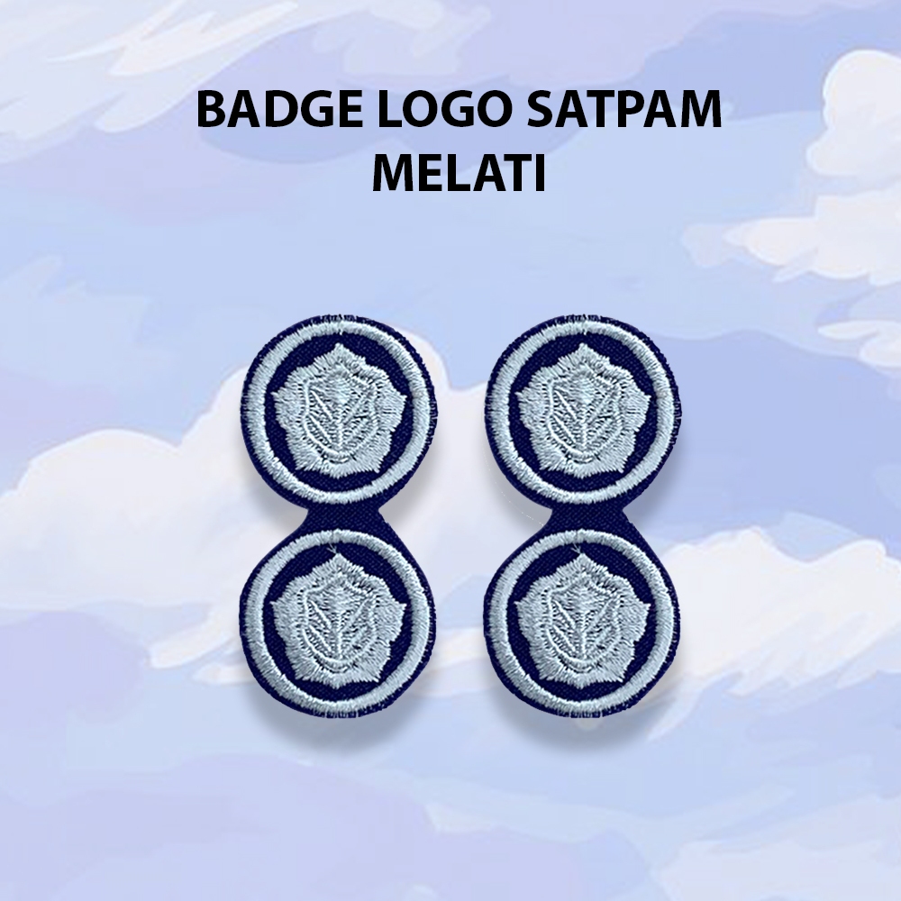 Monogram Satpam Melati / Bordir Kerah Satpam Melati (12pcs)