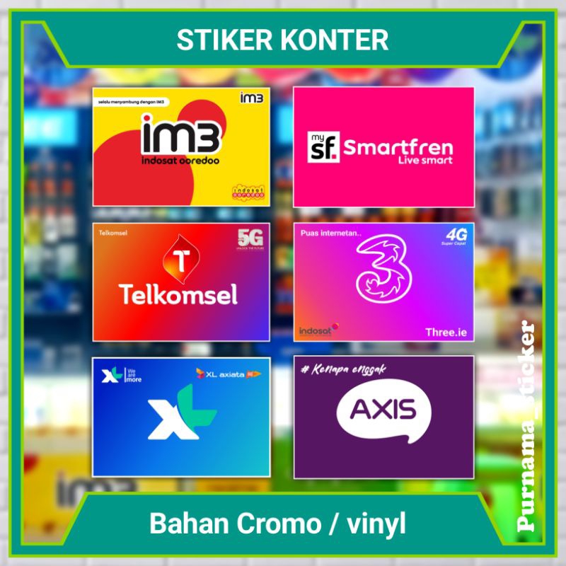 

Sticker bawah etalase konter pulsa all provider