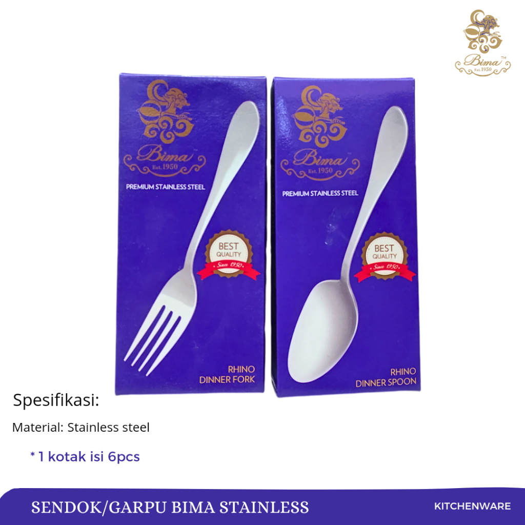 BIMA Sendok/Garpu Makan Stainless Steel