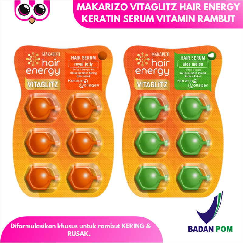 MAKARIZO VITAGLITZ HAIR ENERGY KERATIN SERUM VITAMIN RAMBUT HAIRCARE