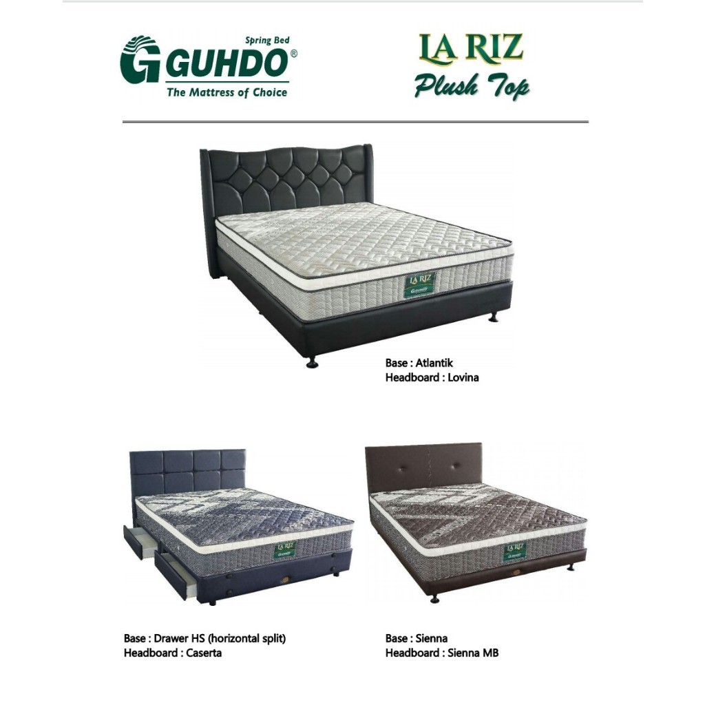 Spring Bed GUHDO Lariz Plush Top  - Springbed Semarang
