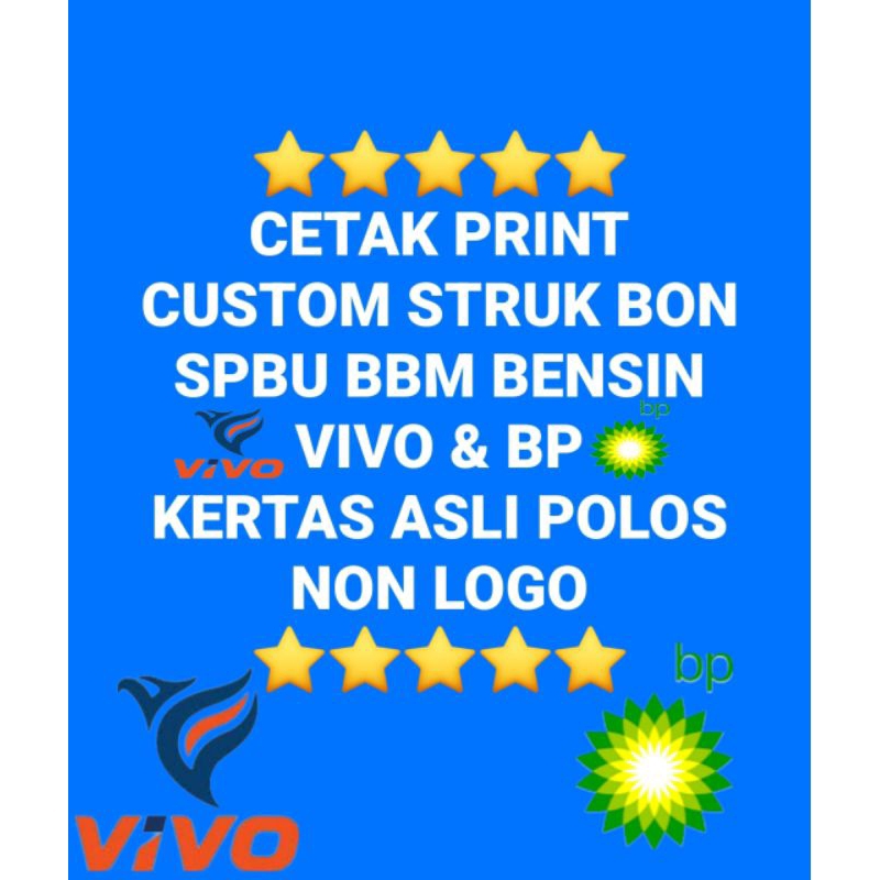 

Custom Print Cetak Nota Struk Bon SPBU Vivo & BP Kertas Thermall Berkualitas
