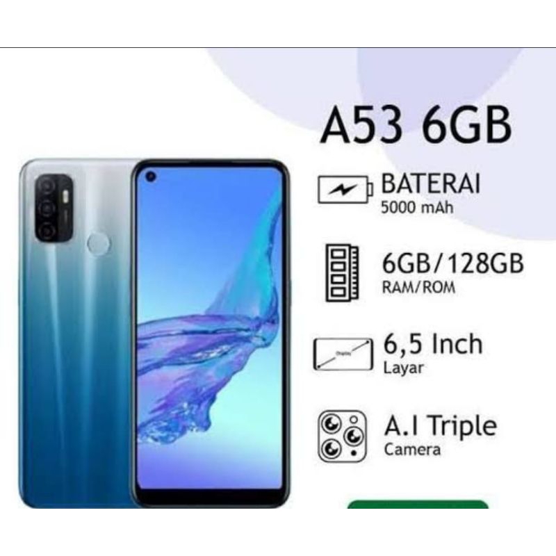 OPPO A53 RAM 6/128GB ORIGINAL GARANSI RESMI