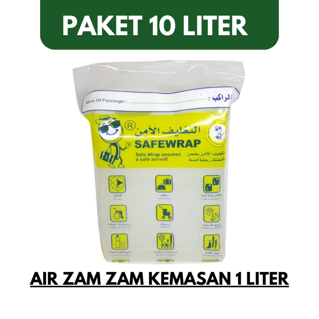 

Paket 10 Liter Air Zam Zam 1 Liter Safewrap