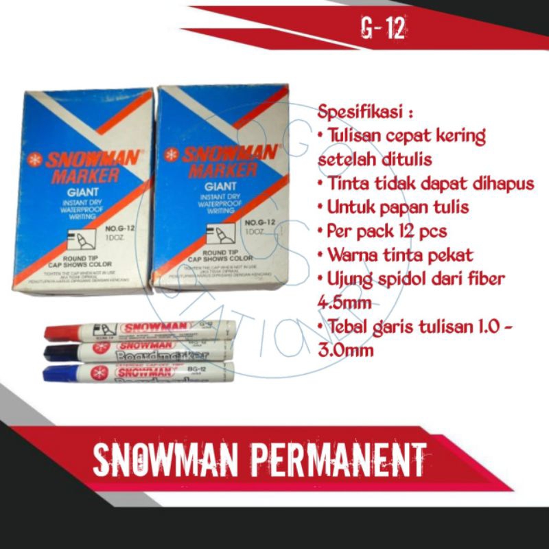 

SPIDOL PERMANENT SNOWMAN MARKER G-12