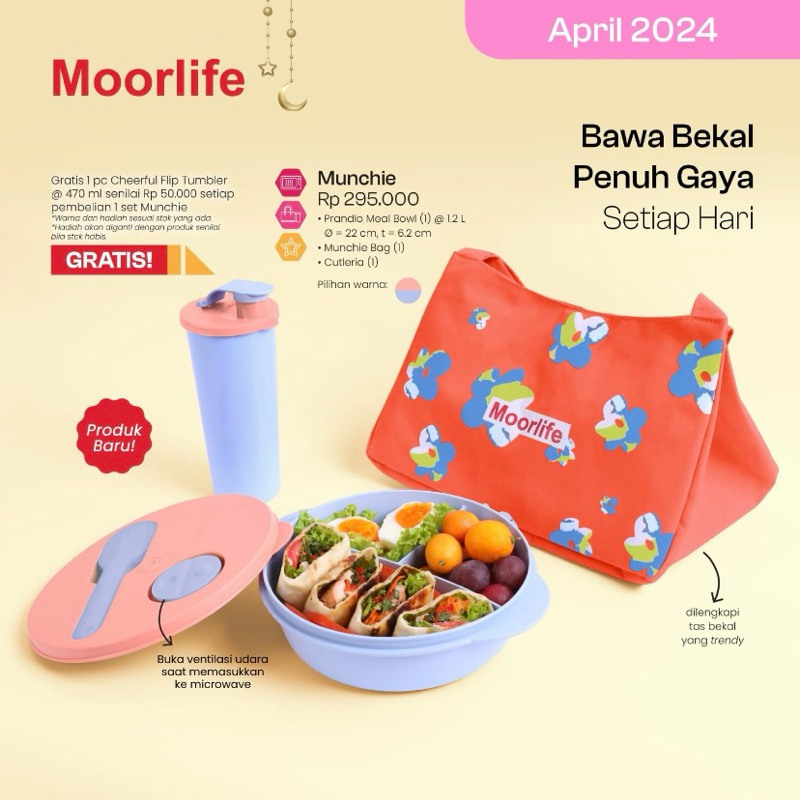 MOORLIFE MUNCHIE//TEMPAT BEKAL SET MOORLIFE//ORIGINAL MOORLIFE
