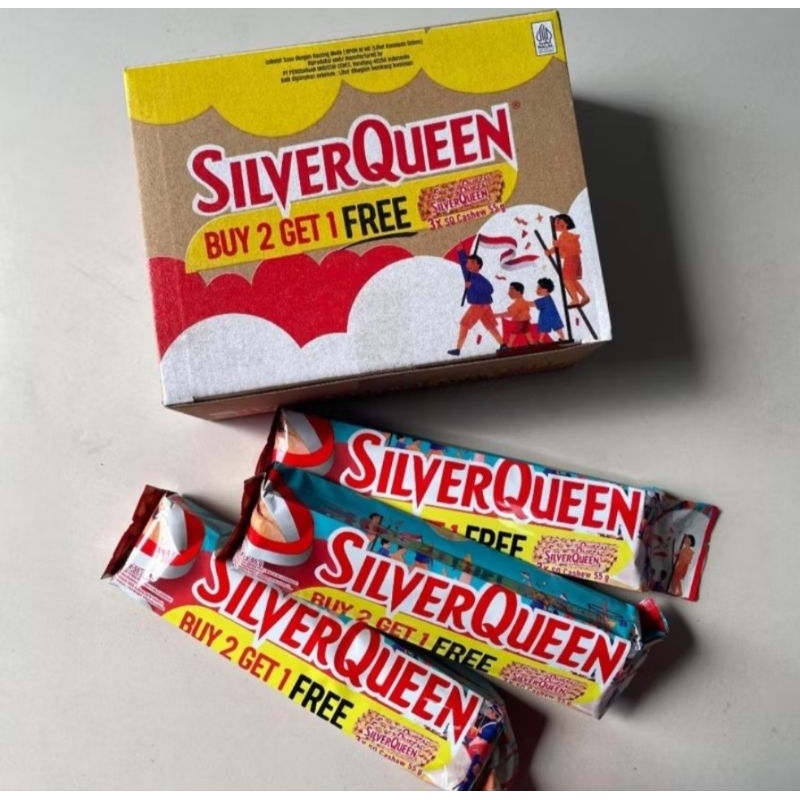 

[BUY 2 GET 1] SilverQueen Cashew 58 gr Silver Queen Coklat Chocolate 3 pcs